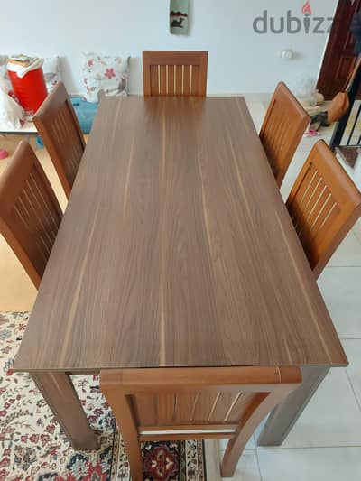 KABBANI TABLE AND 6 CHAIRS