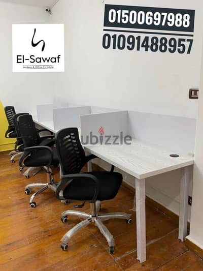 خلية عمل-ورك ستيشن خشب mdfاسباني- اثاث مكتبي-work station-partiton
