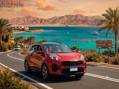 كيا سبورتاج مودل 2022لايجار بسائق لأي مكان في الجمهوريه