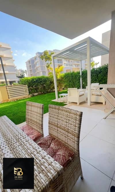 Fully Furnished 2BR Ground Floor Chalet with Private Garden & Open View for Rent in Marassi Marina