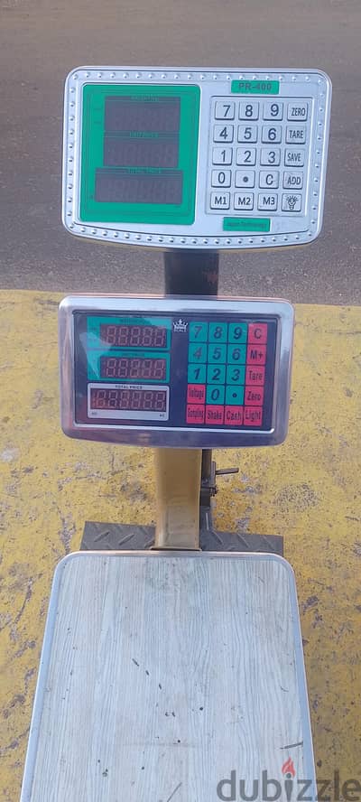ميزانين ديجيتال تجاريين (PR-400 + King Scale) بحالة ممتازة ميزان