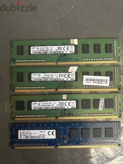 DDR3 Rams 4G used like new DDR3 Rams 4G used like new