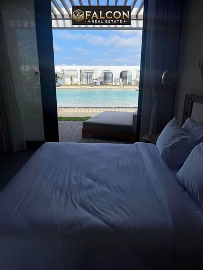 3-bedroom chalet with a very special discount at Fouka Bay North Coast—directly on the lagoon, just steps from the sea—fully finished and ready.
