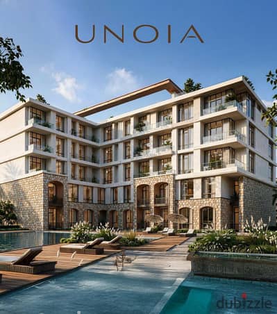 Apartment for sale, two rooms, 80m², in UNOIA, Sheikh Zayed, with a 10% down payment and installments up to 8 years.