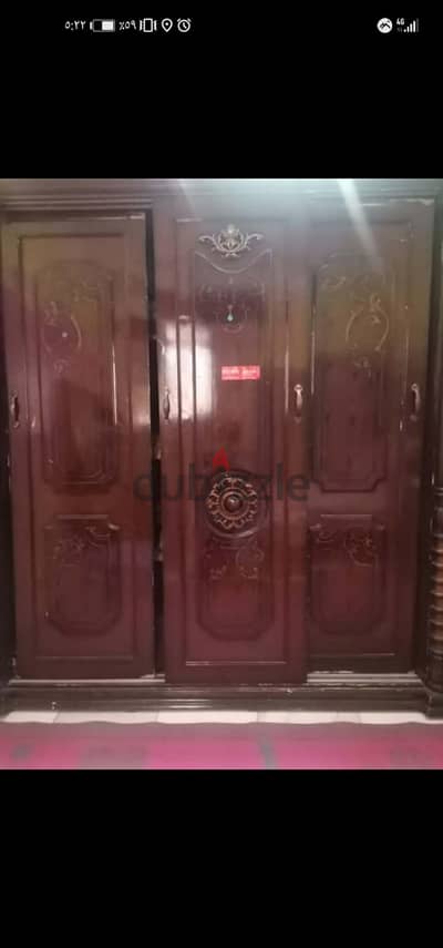 غرفة نوم كاملة للبيع – دولاب 2 متر وسرير 160 – حالة جيدة