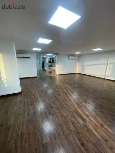 Office for rent on Makram Ebeid Street with air conditioning, licensed administrative space of 300 m