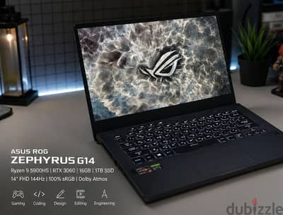 ASUS ROG Zephyrus G14 Ryzen 9 5900HS RTX 3060 16GB 1TB + IETS GT500