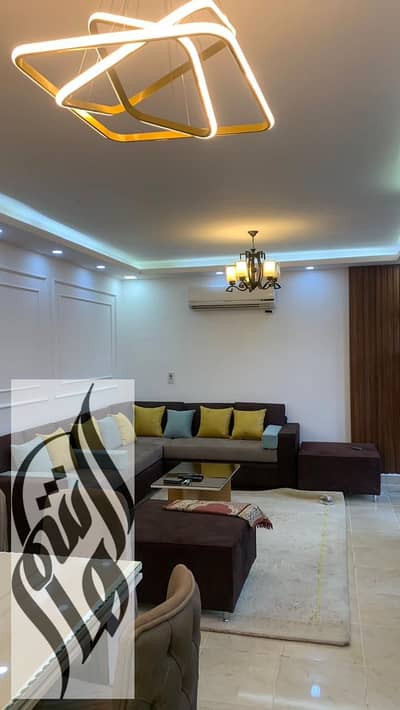  160 sqm apartment for rent in Madinaty B10 with 3 bedrooms, 2 bathrooms, double-faced, 5 ACs, Wi-Fi, landline, prime location.