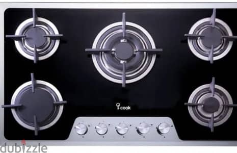طقم بلت إن جديد – بوتاجاز iCook 90 سم 5 شعلات + فرن  Indesit