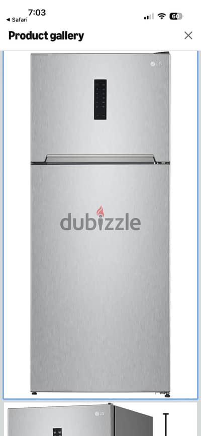 LG No Frost Refrigerator, 401 Liters, GTF402SSAN Silver