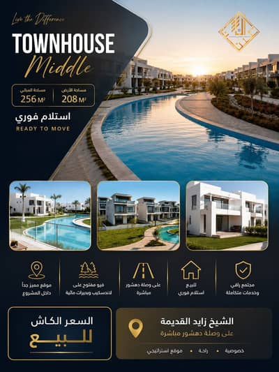 Townhouse for sale in a compound in Sheikh Zayed, directly on the Dahshur Link Road Townhouse for sale in a compound in Sheikh Zayed, directly on the Dahshur Link Road