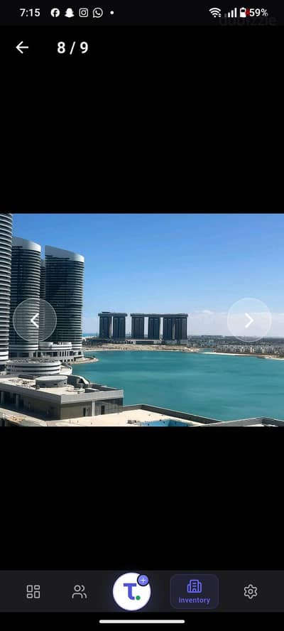 Own your chalet in Alamein Towers with a stunning view of the sea and lagoon