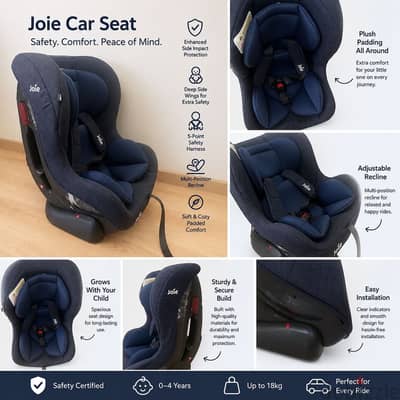 Joie car seat 0-18 kilo like new