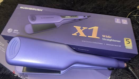 مكواة شعر rushbrush X1 wide لم تستعمل ب مكوناتها مكواة شعر rushbrush X1 wide لم تستعمل ب مكوناتها