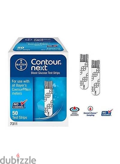 Contour Next Blood Glucose Test Strips - 50 Pieces (Sealed)