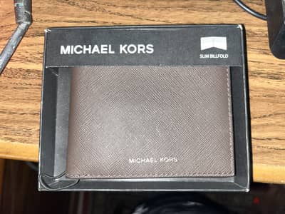 Mk wallet brown slimbillfold