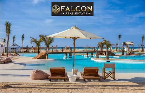 chalet + garden| sea view, fully finished, prime location next to Telal & Marassi in D- Bay North Coast.