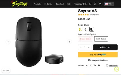 Scyrox V8 ماوس top-tier مفيش منه ف مصر