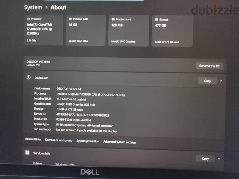 لاب Dell Latitude 5511 5
