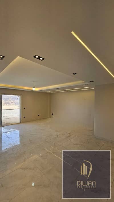 -OFFER  Fully finished apartment for sale . ready to move , located directly on Mohamed Naguib Axis and the Cairo-Suez Road (New Cairo), at a