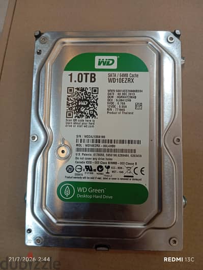 هارد WD GREEN 1 تيرا