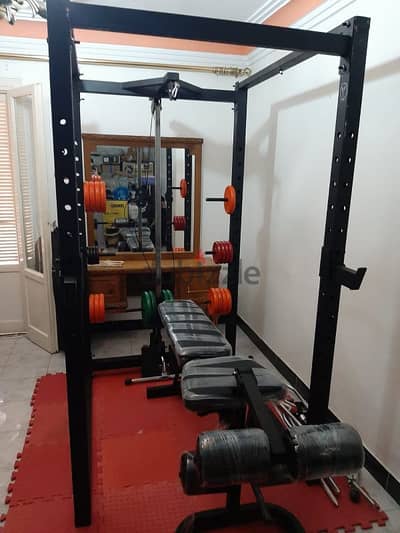 جيم منزلي كامل: باور راك بالكابلات + إكسسوارات - مالتي جيم multi gym