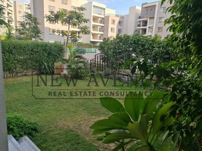 Ground apartment  fully furnished with a very prime location overlooking on landscape in Cairo festival city