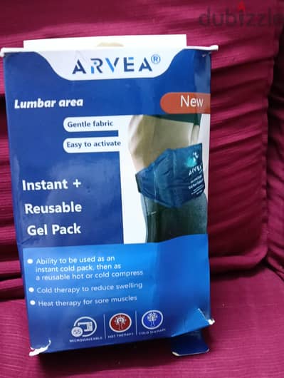 حزام كمادة جل طبي ساخن وبارد ARVEA لآلام أسفل الظهر - بحالة ممتازة