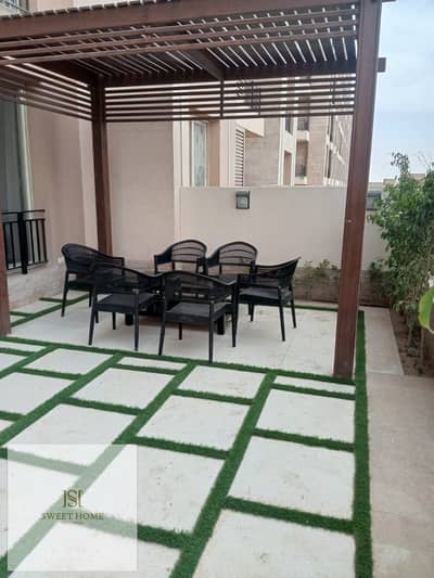 Ground floor studio with garden for sale in Taj City, fully finished.