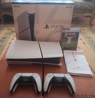 PlayStation 5 Slim CD with 2 Controllers