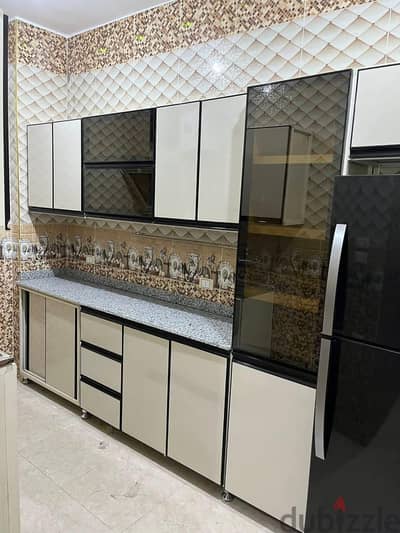 مطبخ الأمونيوم built-in الأمونيوم بالكامل+ دولاب +تقفيلة حوض
