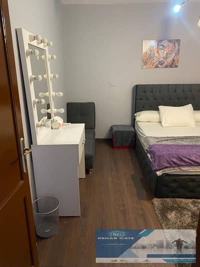 An opportunity to rent a high-end, fully furnished studio in Al Rehab, featuring custom finishes and located directly next to the Eastern Market.