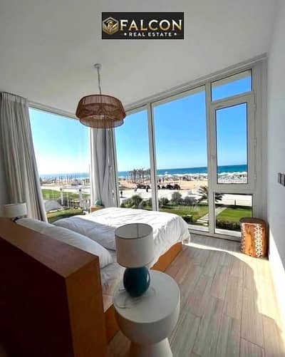 شاليه فاخرsea view % (بخصم 20%) fully finished with Acs للبيع فى زويا غزاله باي zoya ghazala bay الساحل الشمالي