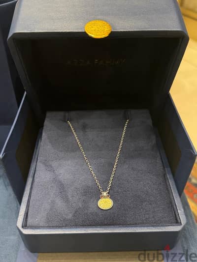 Azza Fahmy سعاده Gold Necklace with stones.