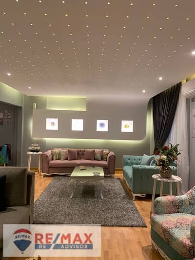 Modern apartment for sale  Ground floor with garden, furnished and equipped Sheikh Zayed, Zayed 2000 Compound, next to Arkan Mall and close to service