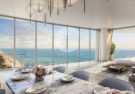 1st row full sea view fully finished villa with private pool 5% downpayment 8 years installments in Marassi North coast