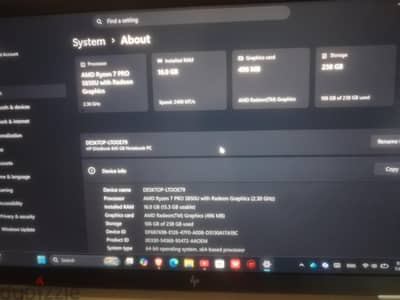 لاب hp elitebook 845 g8 رايزن 7