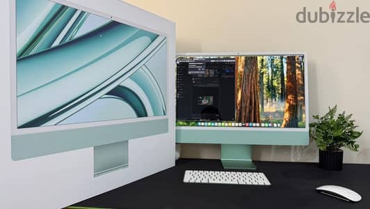 iMac 24-inch M3 (2023) – 8GB RAM / 256GB SSD – أخضر – كالجديد