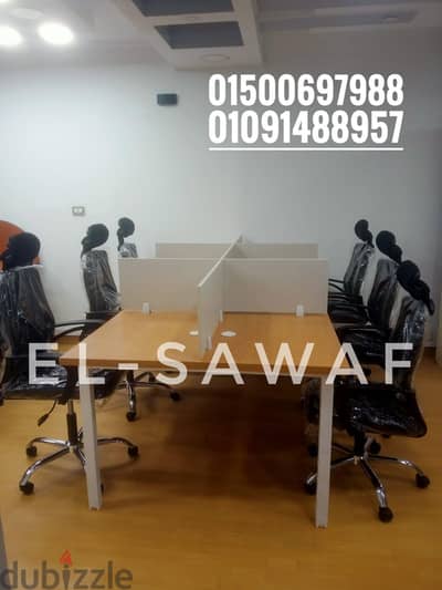 خلية عمل خشب mdfاسباني مستورد  -بارتيشن-  اثاث مكتبي- work station