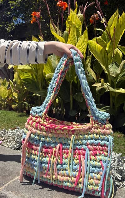 Summery crochet bag/ Laptop sleeve