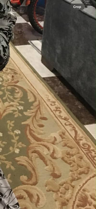 4 سجاد مع مخدة قطن  مع طقم صيتي ازرق