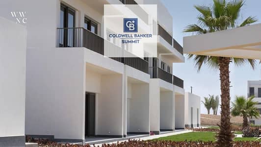 Fully finished 2-bedroom chalet with a direct lagoon view at Waterway North Coast (Km 173); ready for handover in one year, with a 6-year installment