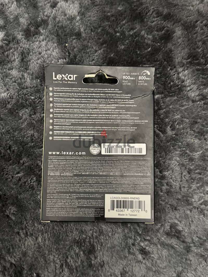 Memory Lexar 80g 1