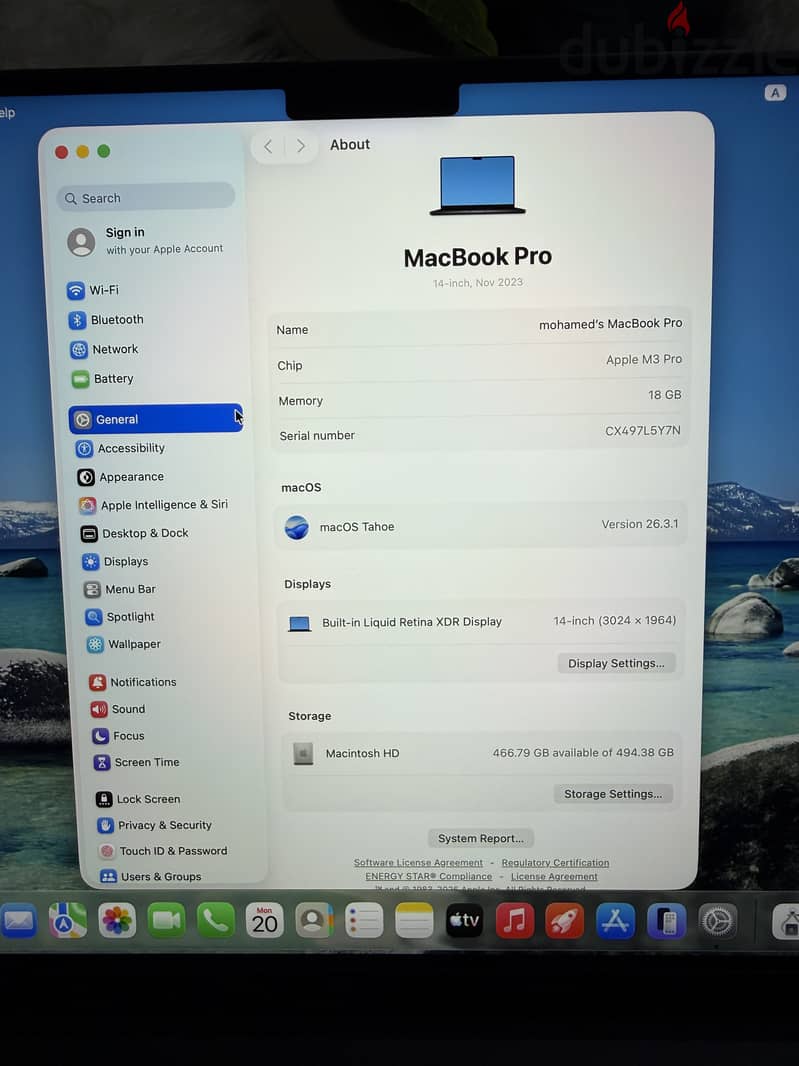 MacBook Pro M3 Pro 14 inch 6