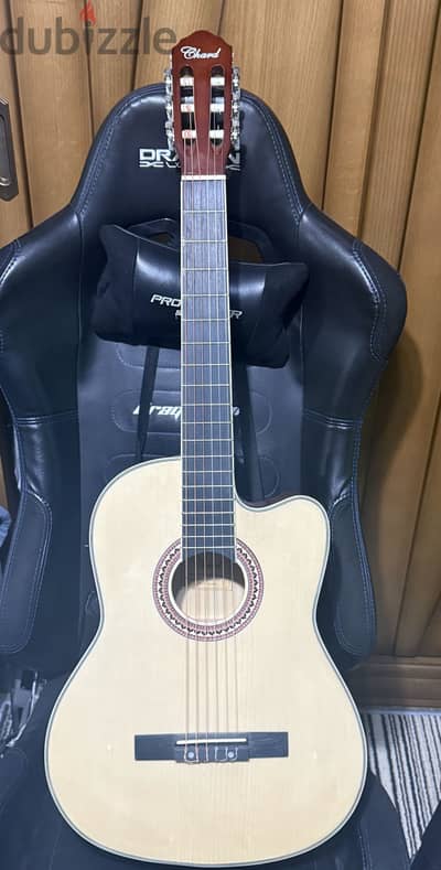 Classic guitar chard plugged