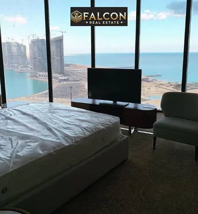 صف اول اطلاله ع البحر - جناح بخدمه VIP- متشطبه +ACs - عائد ايجار بالدولار - شقه للبيع ابراج العلمين الساحل الشمالي Alamein Towers - NORTH COAST