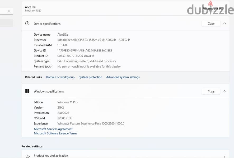 Dell Precision7520 1