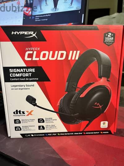 Hyperx cloud 3 new saled جديده متبرشمه