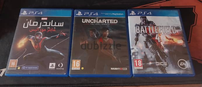 العاب ps4 للبيع كلهم عربي ما عدا بتلفيلد