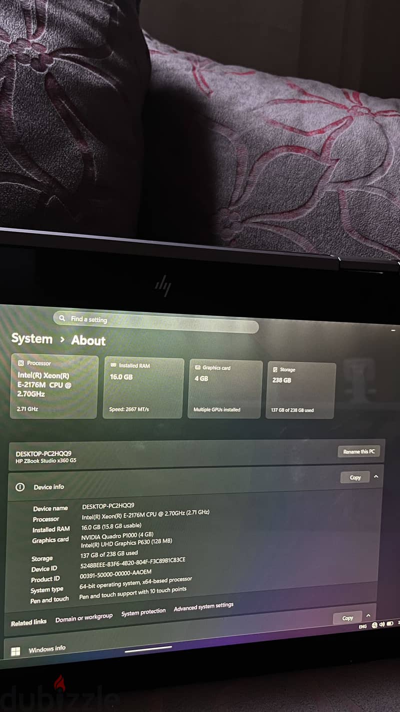 HP Zbook studio x360 g5 workstation 2